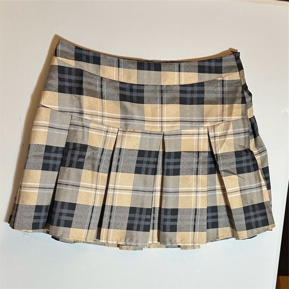 Vintage Y2K Hesperus Coquette Plaid Pleated Mini Skirt XL